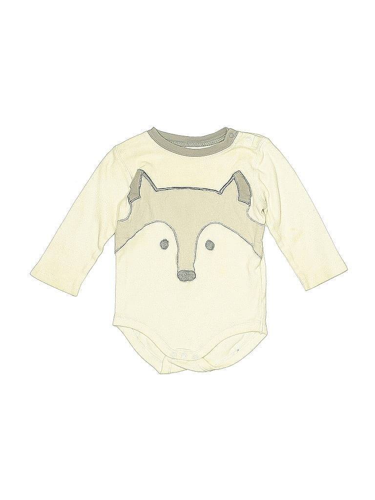 Pre-owned Gymboree Kids' Long Sleeve Onesie In White