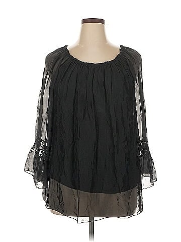 Le Marais 3/4 Sleeve Silk Top (view 1)