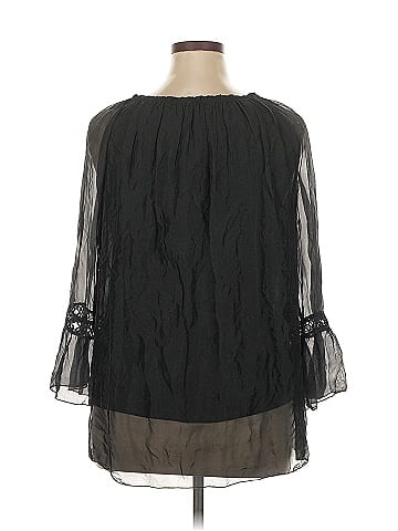 Le Marais 3/4 Sleeve Silk Top (view 2)