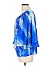Alberto Makali 100% Polyester Blue 3/4 Sleeve Blouse Size L - photo 4
