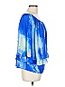 Alberto Makali 100% Polyester Blue 3/4 Sleeve Blouse Size L - photo 3