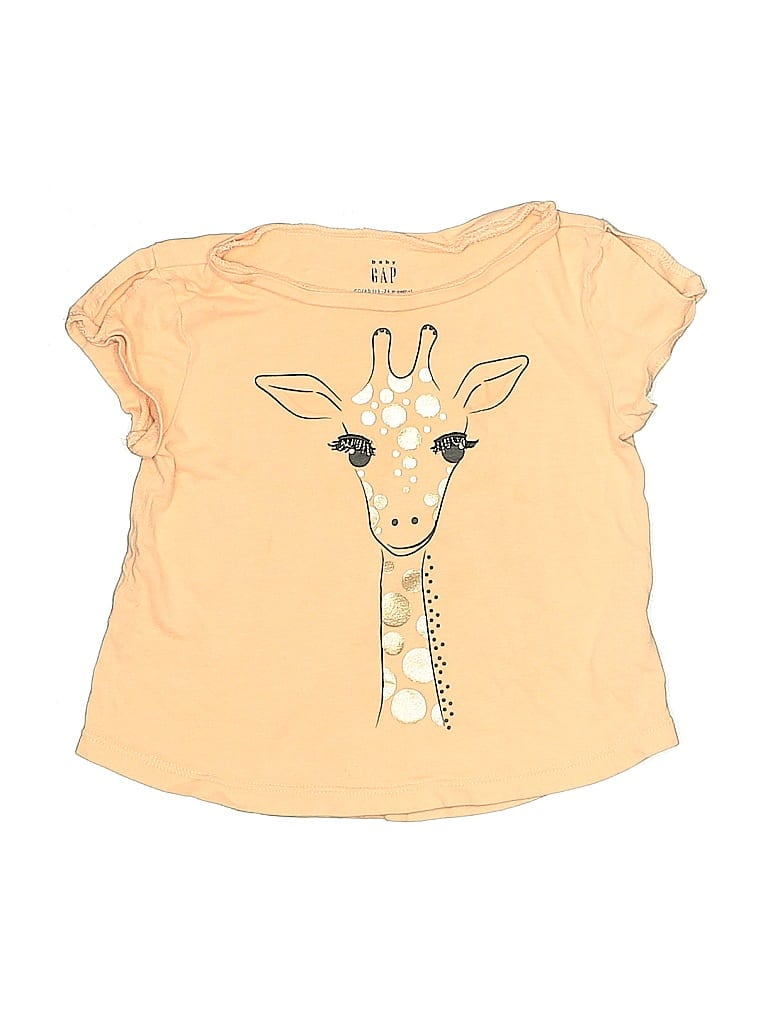 Baby Gap 100% Cotton Yellow Pink Short Sleeve T-Shirt Size 18-24 mo - photo 1