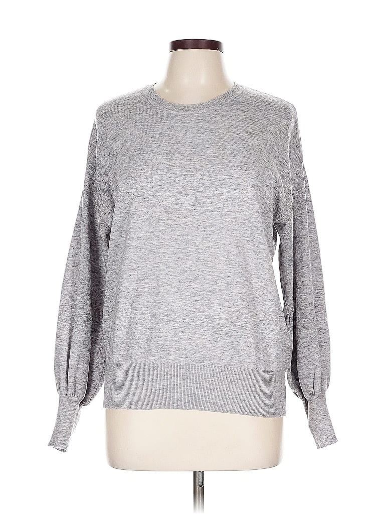 Pre-owned Ella Moss Pullover Sweater In Gray