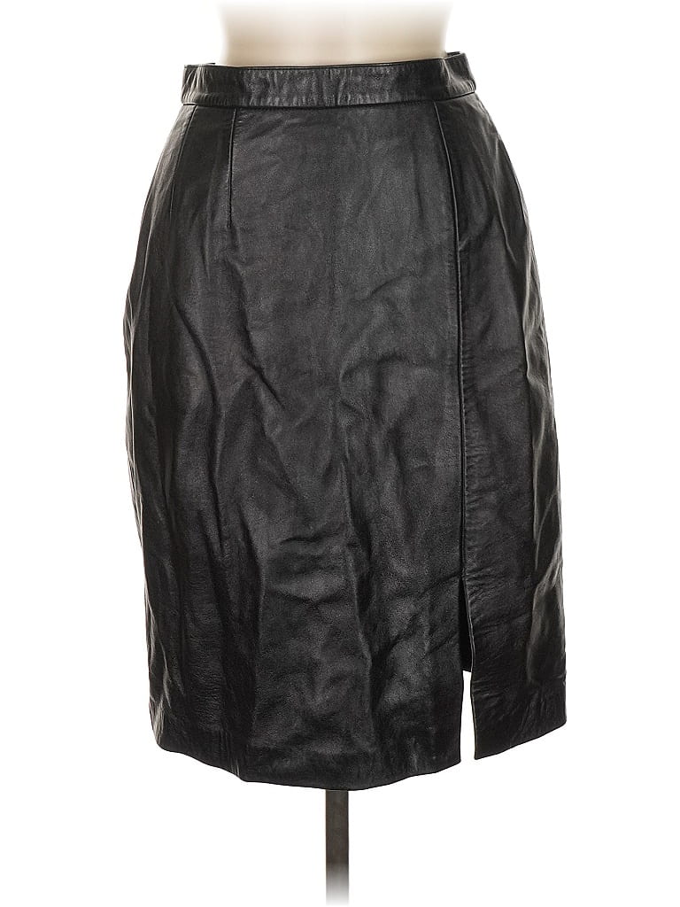 Carlisle 100% Leather Black Faux Leather Skirt Size 6 - photo 1