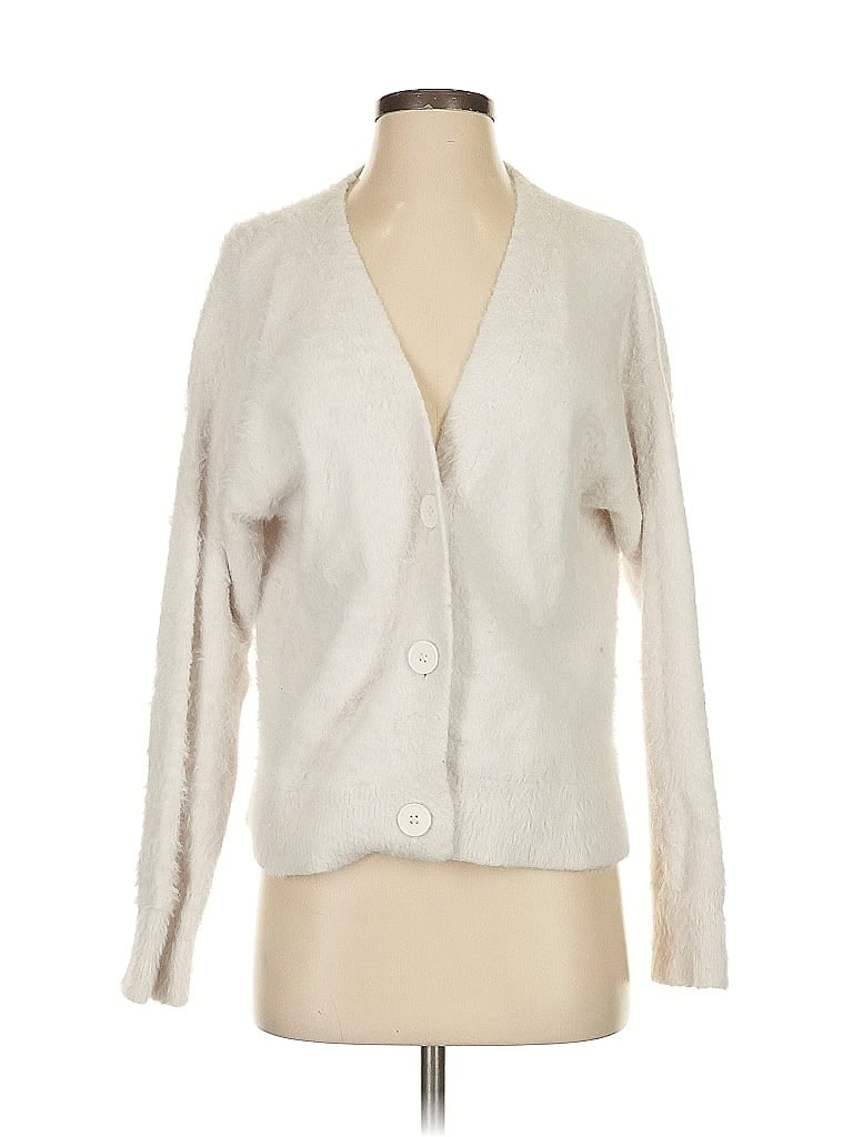 Pre-owned Bella Dahl Cardigan Sweater In White