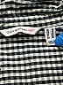 Isaac Mizrahi LIVE! Checkered-gingham Black Long Sleeve Button-Down Shirt Size 14 - photo 7
