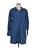 Free Assembly 100% Cotton Blue Casual Dress Size M - photo 1