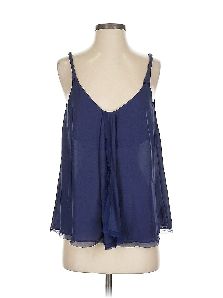 Pre-owned 7 For All Mankind Sleeveless Blouse In Blue