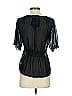 Guess Jeans 100% Polyester Black Short Sleeve Blouse Size XS - photo 2