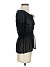 Guess Jeans 100% Polyester Black Short Sleeve Blouse Size XS - photo 3
