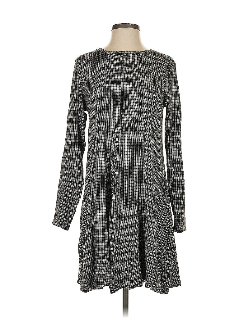 Lou & Grey for LOFT Houndstooth Gray Casual Dress Size XS - photo 1