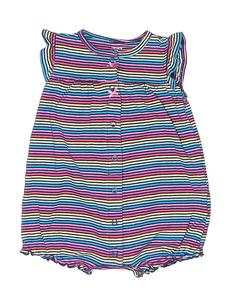 Pre-owned Carter's Babies' Short Sleeve Onesie In Blue