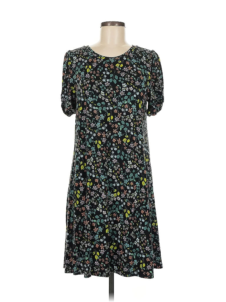 Ann Taylor LOFT Stars Black Casual Dress Size M