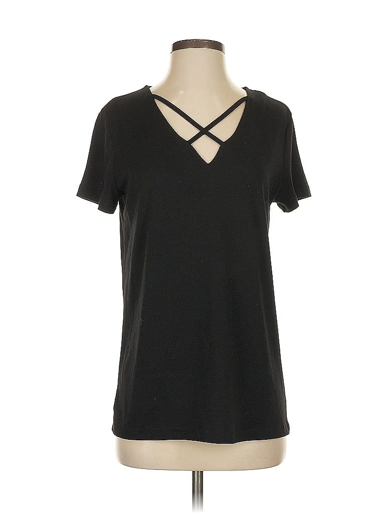 Pre-owned Unbranded Short Sleeve T-shirt In Black