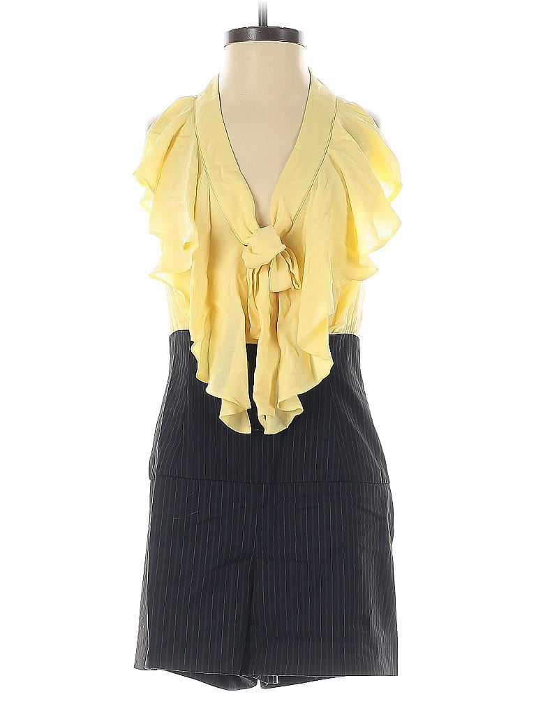 Black Halo Yellow Romper Size 4 - photo 1