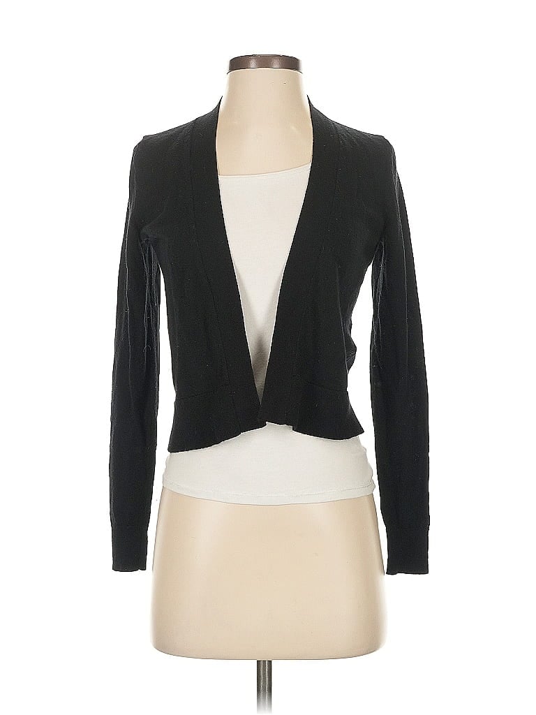 Pre-owned Banana Republic Wool Cardigan Sweater In Black