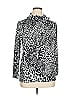 Ashley Stewart Animal Print Silver Long Sleeve Blouse Size 14 - photo 1