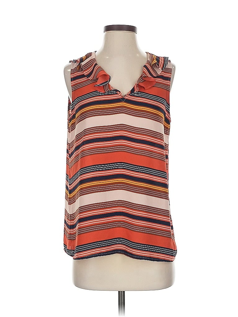 Pre-owned Ann Taylor Loft Outlet Sleeveless Blouse In Orange