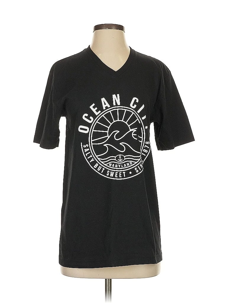 Pre-owned American Apparel Short Sleeve T-shirt In Black