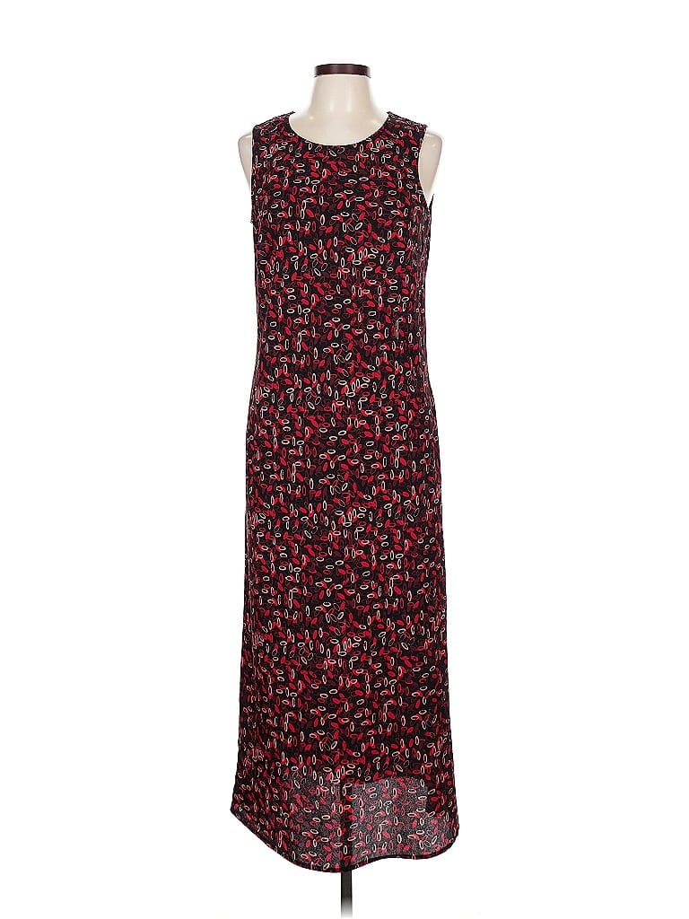 White Stag 100% Polyester Print Red Casual Dress Size 12 - photo 1