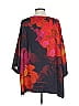 bryn WALKER Orange Burgundy 3/4 Sleeve Blouse Size S - photo 2