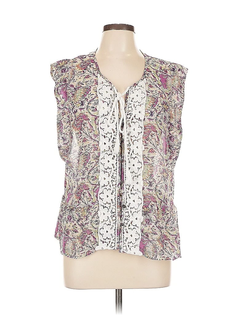 Pre-owned Daniel Rainn Sleeveless Blouse In Blue