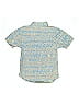 Quiksilver 100% Cotton Chevron-herringbone Blue Short Sleeve Button-Down Shirt Size S (youth) - photo 2