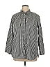 Isaac Mizrahi LIVE! Checkered-gingham Black Long Sleeve Button-Down Shirt Size 14 - photo 1