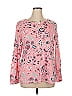 T by Talbots Pink Long Sleeve T-Shirt Size XL - photo 1