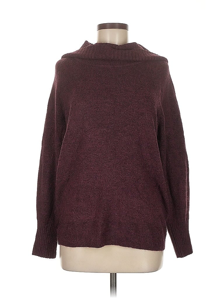 Pre-owned Banana Republic Factory Store Turtleneck Sweater In Burgundy
