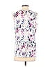 Ivanka Trump 100% Polyester Ivory Blue Sleeveless Blouse Size S - photo 2