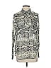 Kut from the Kloth 100% Polyester Animal Print Silver Long Sleeve Blouse Size S - photo 1