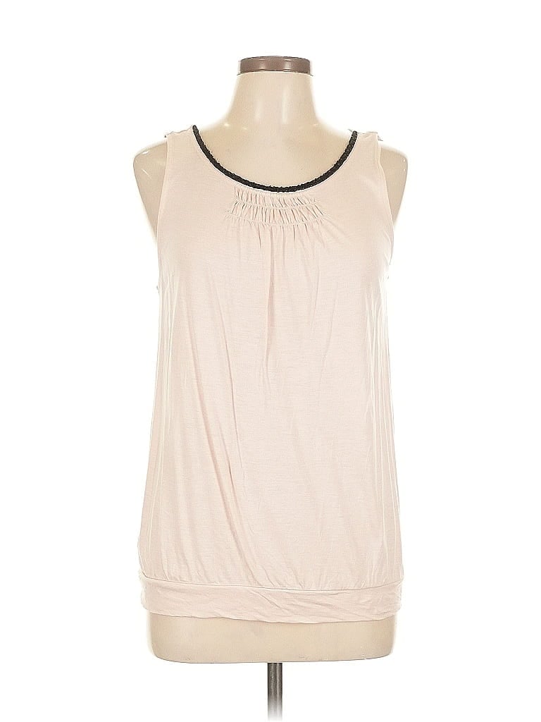 Pre-owned Ann Taylor Loft Outlet Sleeveless T-shirt In White