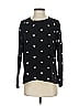 Lou & Grey for LOFT Hearts Black Pullover Sweater Size S - photo 1