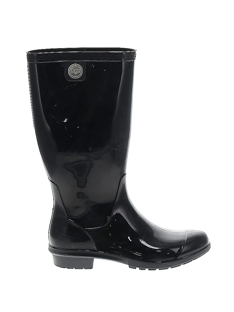 Ugg Australia Black Rain Boots Size 7 - photo 1