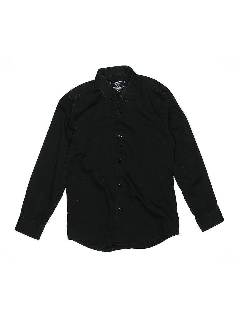 Pre-owned Assorted Brands Kids' Long Sleeve Button Down Shirt In Black