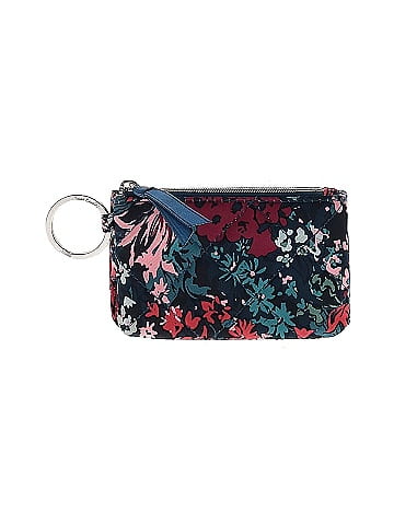 Vera Bradley Cabbage Rose Cabernet RFID Deluxe Zip ID Case (view 1)