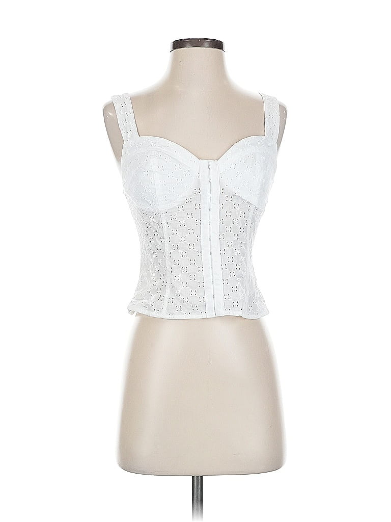 Commense 100% Cotton White Sleeveless Top Size S - photo 1