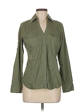 Express Design Studio 3/4 Sleeve Button Down Shirt