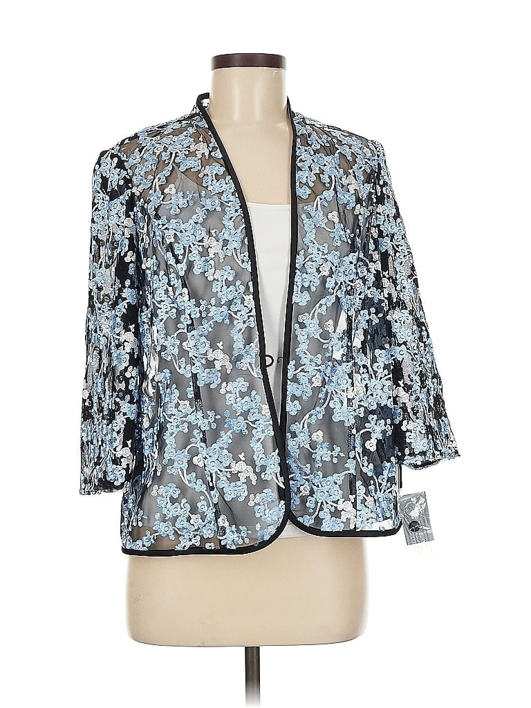 Alex Evenings 100% Polyester Blue Cardigan Size M - photo 1