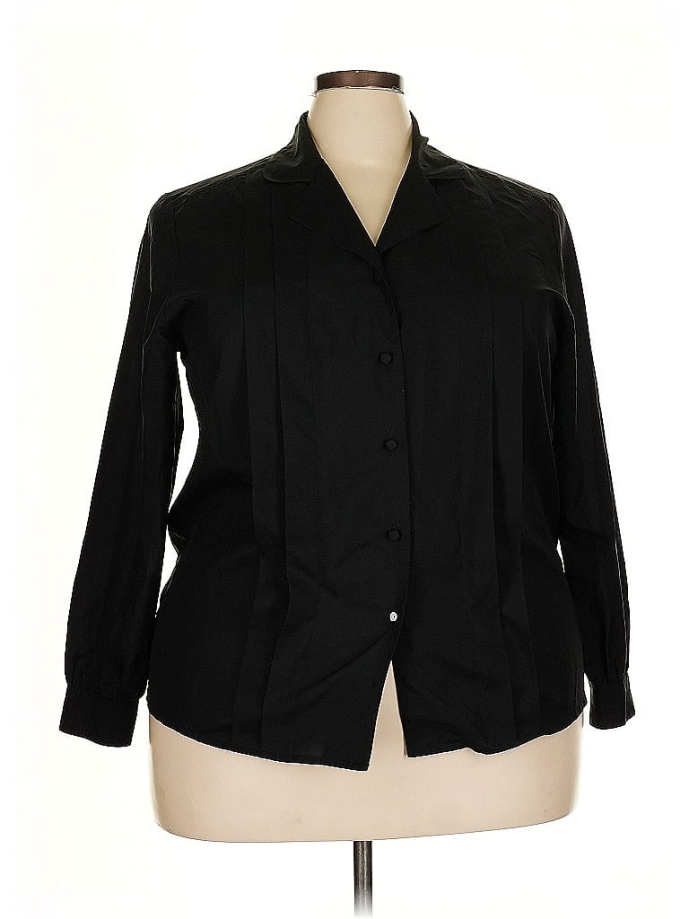 Pre-owned Collection Long Sleeve Blouse In Black