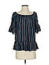 Ann Taylor LOFT Outlet 100% Polyester Blue Short Sleeve Blouse Size XS - photo 1