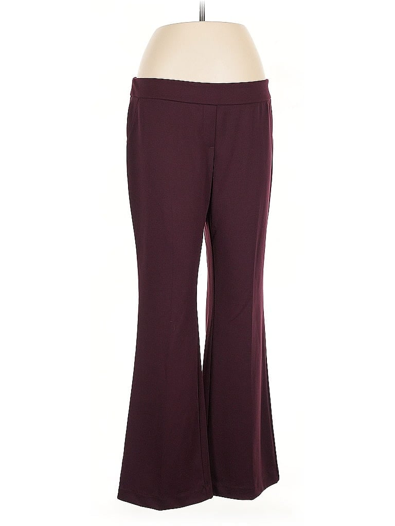 Pre-owned New York And Company Dress Pants In Burgundy