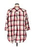 Catherines Plaid Pink 3/4 Sleeve Button-Down Shirt Size 2X - photo 2