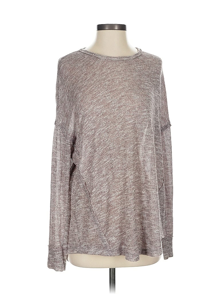 Click to view more detailed imagery on our partner's website Pre-owned Show Me Your Mumu Long Sleeve Top Purple Crew Neck Tops