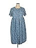 Woman Within 100% Cotton Blue Casual Dress Size 18 - photo 1