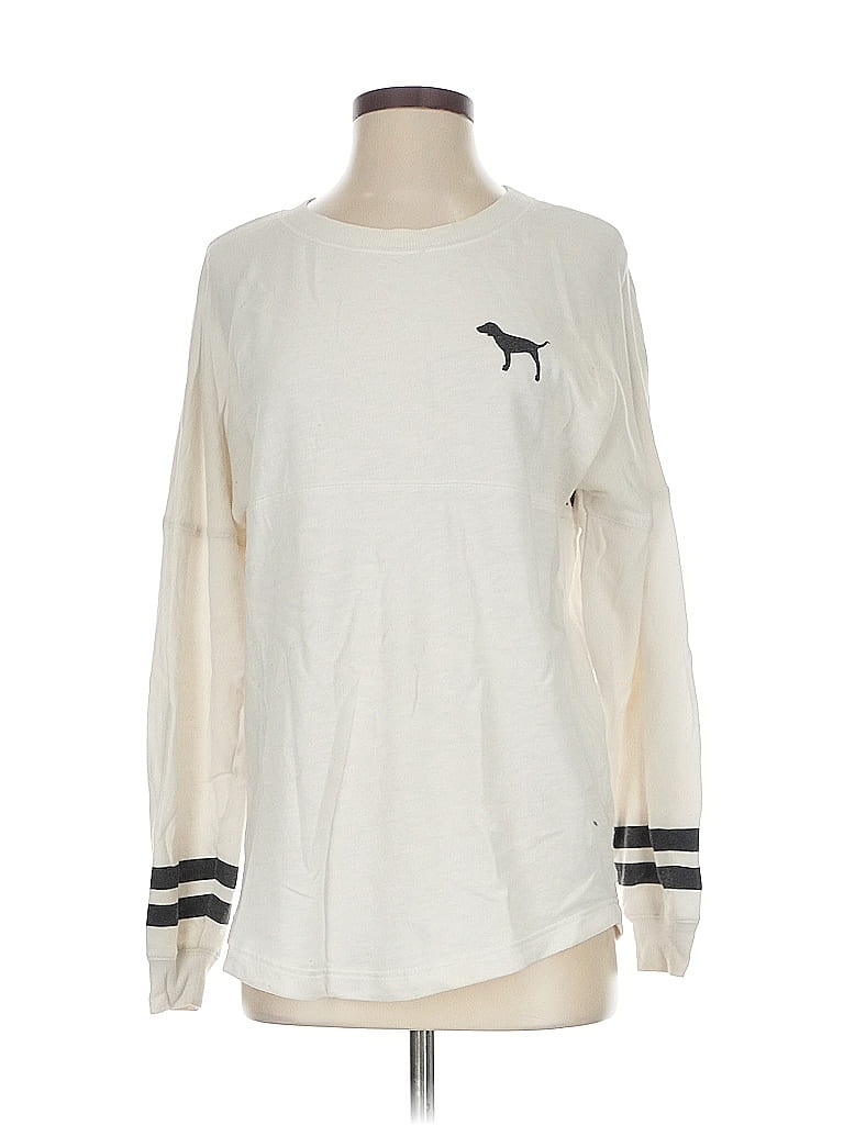 Victoria's Secret Pink Ivory Long Sleeve T-Shirt Size XS - photo 1