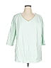 bryn WALKER 100% Cotton Green Teal 3/4 Sleeve T-Shirt Size XL - photo 1