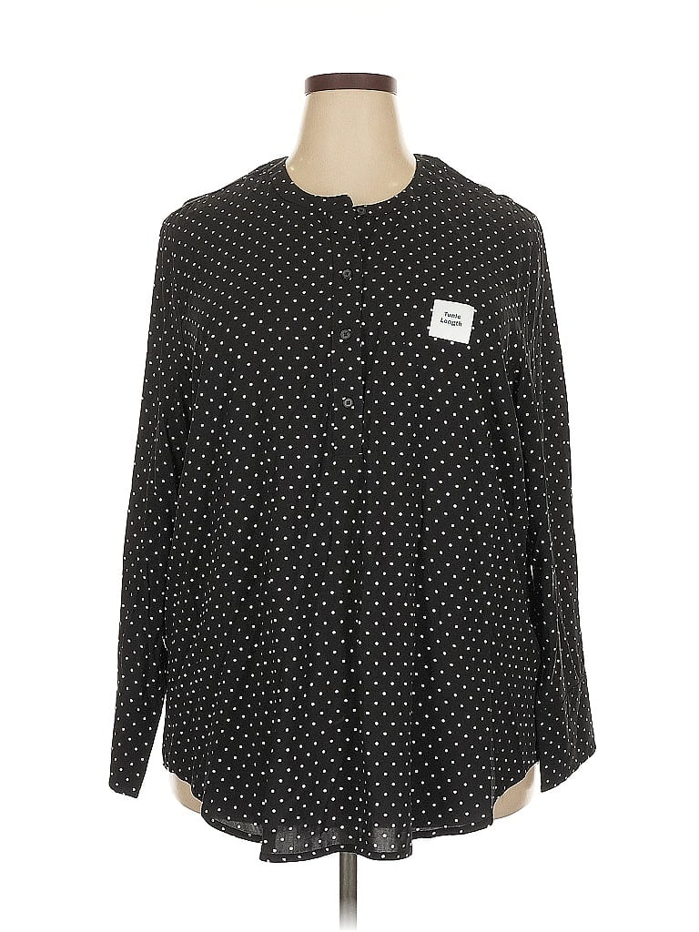 Pre-owned Old Navy Long Sleeve Blouse In Black