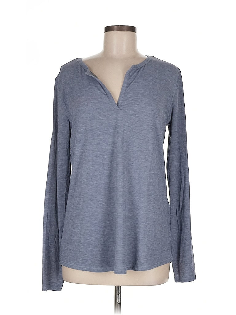 Xersion Gray Blue Long Sleeve Henley Size M - photo 1